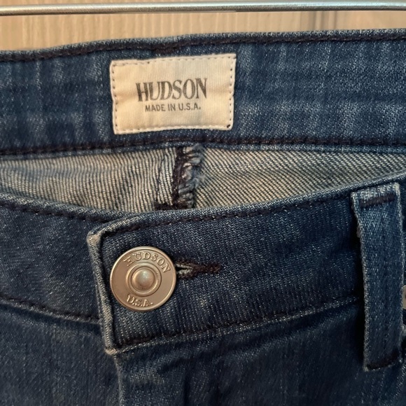 Hudson Bacara Crop Straight Cuffed medium wash jeans. - Picture 5 of 10